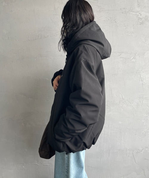 DANTON（ダントン）の「[DANTON/ダントン] ワンポイントロゴ フーデッドダウンジャケット（ダウンジャケット/コート・レディース・ブラック/オリーブ・M/L）」の7枚目の写真