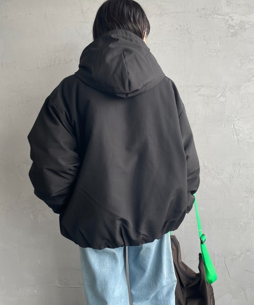 DANTON（ダントン）の「[DANTON/ダントン] ワンポイントロゴ フーデッドダウンジャケット（ダウンジャケット/コート・レディース・ブラック/オリーブ・M/L）」の8枚目の写真