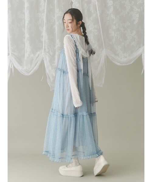 merry jenny（メリージェニー）の「rabbitレースフードトップス（Tシャツ/カットソー・レディース・ブラック/オフホワイト/ピンク・FREE）」の7枚目の写真