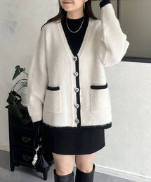 prose verse | バイカラーハートボタンカーディガン(カーディガン/ボレロ)