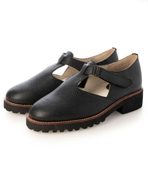 enchanted（エンチャンテッド）の「本革Tストラップタンクソールシューズ（ドレスシューズ・レディース・ブラック/グレイッシュベージュ・24/23.5/23/22.5/25/24.5）」の15枚目の写真