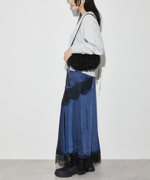 Firsthand（ファーストハンド）の「Firsthand/ファーストハンド オーガニックコットンローズラメプリントスウェット（スウェット・レディース・ネイビー/グレー/チャコールグレー・FREE）」の8枚目の写真