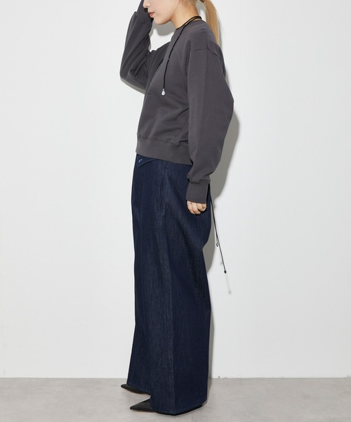 Firsthand（ファーストハンド）の「Firsthand/ファーストハンド オーガニックコットンローズラメプリントスウェット（スウェット・レディース・ネイビー/グレー/チャコールグレー・FREE）」の18枚目の写真