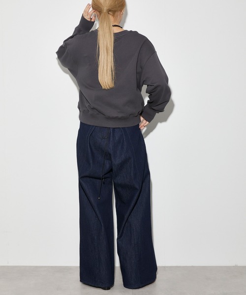 Firsthand（ファーストハンド）の「Firsthand/ファーストハンド オーガニックコットンローズラメプリントスウェット（スウェット・レディース・ネイビー/グレー/チャコールグレー・FREE）」の19枚目の写真