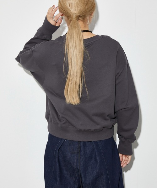 Firsthand（ファーストハンド）の「Firsthand/ファーストハンド オーガニックコットンローズラメプリントスウェット（スウェット・レディース・ネイビー/グレー/チャコールグレー・FREE）」の13枚目の写真