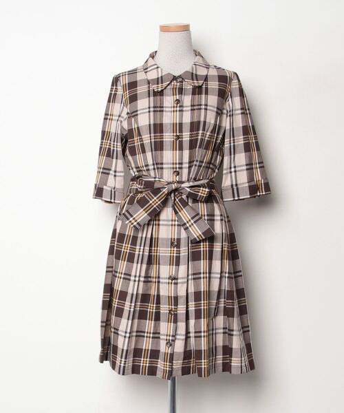 セール/ブランド古着】チェック柄シャツワンピース（シャツワンピース  