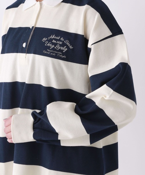 repipi armario(レピピ アルマリオ)の「ボーダールーズラガーロンT(Tシャツ/カットソー・キッズ・ブラック/レッド/ネイビー・MEDIUM/LARGE)」の21枚目の写真