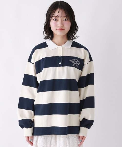 repipi armario(レピピ アルマリオ)の「ボーダールーズラガーロンT(Tシャツ/カットソー・キッズ・ブラック/レッド/ネイビー・MEDIUM/LARGE)」の16枚目の写真
