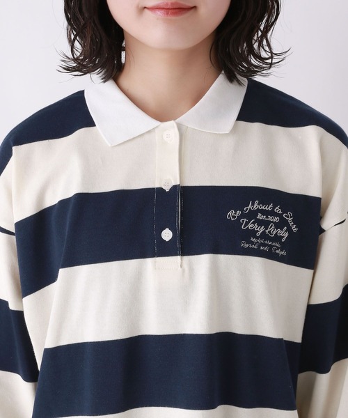 repipi armario(レピピ アルマリオ)の「ボーダールーズラガーロンT(Tシャツ/カットソー・キッズ・ブラック/レッド/ネイビー・MEDIUM/LARGE)」の20枚目の写真
