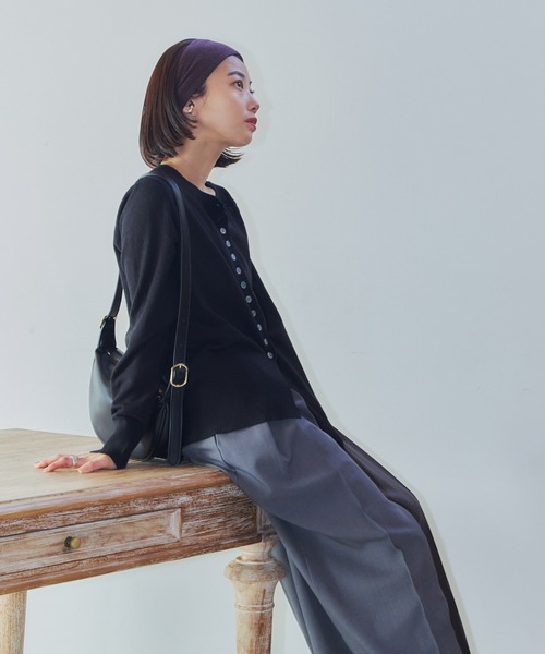 LIENCOEUR(リアンクール)の「メニーボタンスリットカーデ(カーディガン/ボレロ・レディース・ブラック/レッド/アイボリー・FREE)」の7枚目の写真