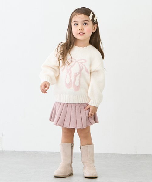 petit main（プティマイン）の「【フワもちっと/リンク】アソートニット(キッズサイズ)（ニット/セーター・キッズ・アイボリー/ライトブルー/オフホワイト/ネイビー・M/L/S）」の12枚目の写真