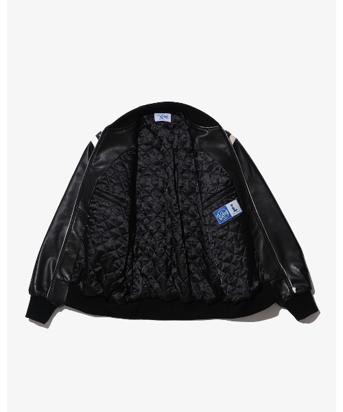 ジャケット・アウター keboz DAC STUDS LEATHER VARSITY JACKET DAC STUDS LEATHER VARSITY JACKET（スタジャン）｜KEBOZ
