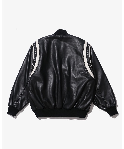 スタジャン ジャケット Varsity Jacket KEBOZ スタジャン DAC STUDS LEATHER VARSITY JACKET メンズ