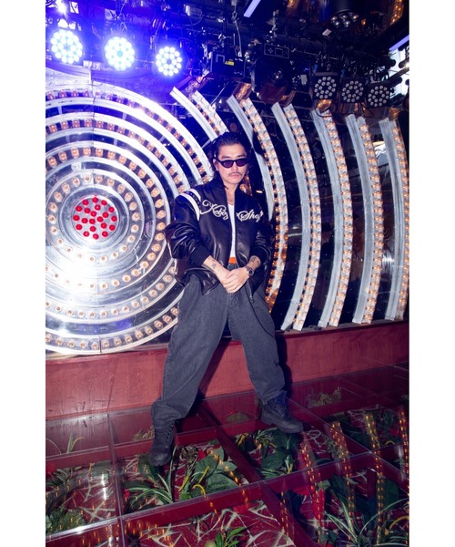 KEBOZ(ケボズ)の「DAC STUDS LEATHER VARSITY JACKET(スタジャン・メンズ・ブラック・M/L/XL)」の13枚目の写真