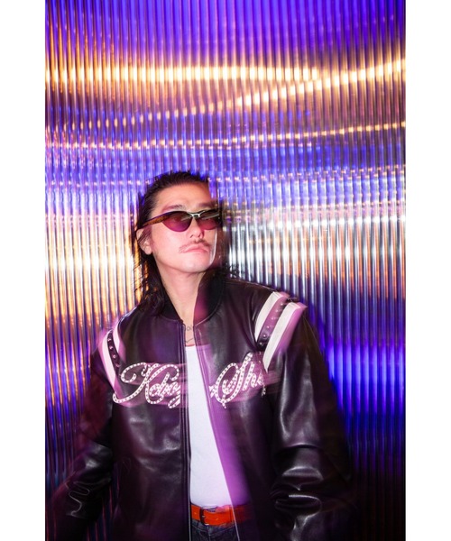 ジャケット・アウター keboz DAC STUDS LEATHER VARSITY JACKET keboz DAC STUDS LEATHER VARSITY JACKET