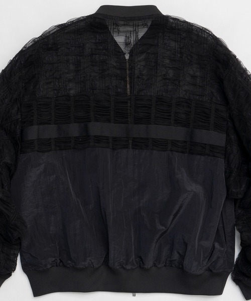 PRANK PROJECT（プランクプロジェクト）の「シャーリングレースブルゾン / Shirring Lace Blouson（ブルゾン・レディース・ブラック/ホワイト・FREE）」の8枚目の写真