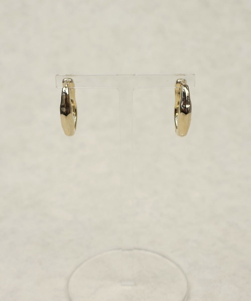 CEMONEMO(セモネモ)の「【金属アレルギー対応】 ニュアンス チャンキーフープピアス / サージカルステンレス316L(ピアス(両耳用)・レディース・ゴールド/シルバー・FREE)」の5枚目の写真