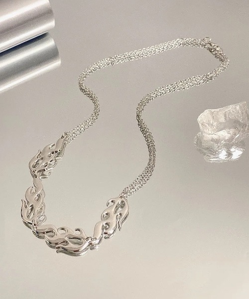 FreeZone（フリーゾーン）の「不規則なスチールネックレス（ネックレス・メンズ・シルバー系その他/シルバー・FREE）」の2枚目の写真