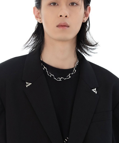 FreeZone（フリーゾーン）の「不規則なスチールネックレス（ネックレス・メンズ・シルバー系その他/シルバー・FREE）」の8枚目の写真