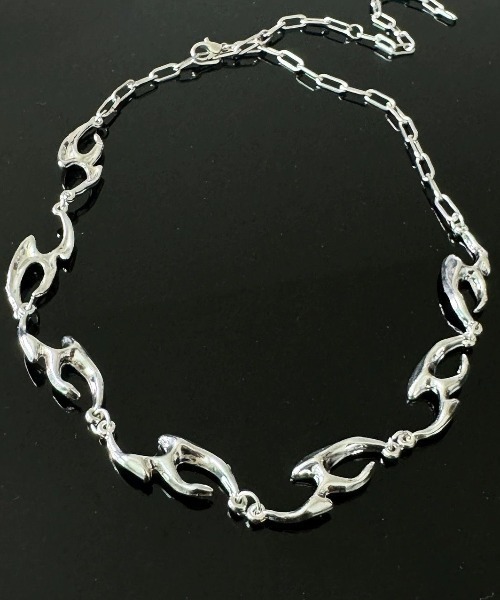 FreeZone（フリーゾーン）の「不規則なスチールネックレス（ネックレス・メンズ・シルバー系その他/シルバー・FREE）」の4枚目の写真