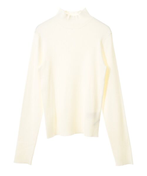 YECCA VECCA(イェッカヴェッカ)の「ハイネックリブニット(ニット/セーター・レディース・ライトグレー/サックスブルー/ブラック/アイボリー・FREE)」の2枚目の写真