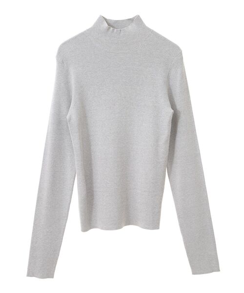 YECCA VECCA(イェッカヴェッカ)の「ハイネックリブニット(ニット/セーター・レディース・ライトグレー/サックスブルー/ブラック/アイボリー・FREE)」の3枚目の写真