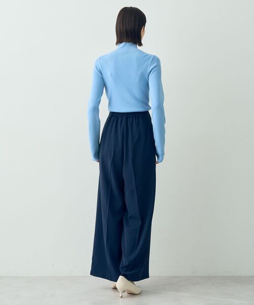 YECCA VECCA(イェッカヴェッカ)の「ハイネックリブニット(ニット/セーター・レディース・ライトグレー/サックスブルー/ブラック/アイボリー・FREE)」の14枚目の写真