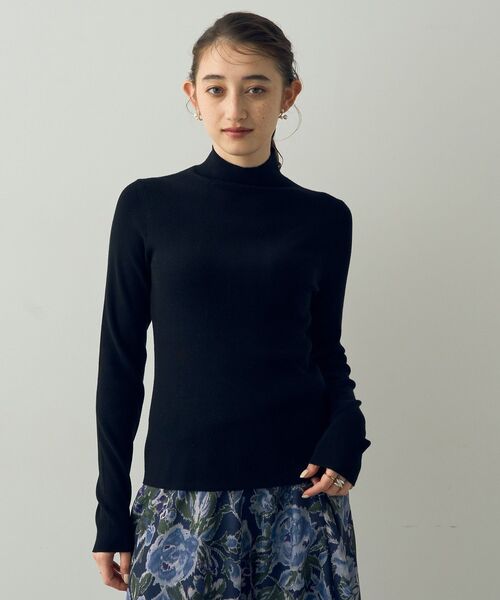 YECCA VECCA(イェッカヴェッカ)の「ハイネックリブニット(ニット/セーター・レディース・ライトグレー/サックスブルー/ブラック/アイボリー・FREE)」の15枚目の写真