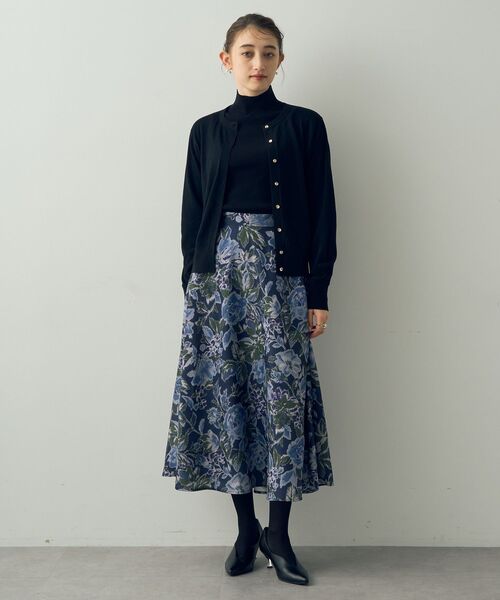 YECCA VECCA(イェッカヴェッカ)の「ハイネックリブニット(ニット/セーター・レディース・ライトグレー/サックスブルー/ブラック/アイボリー・FREE)」の21枚目の写真