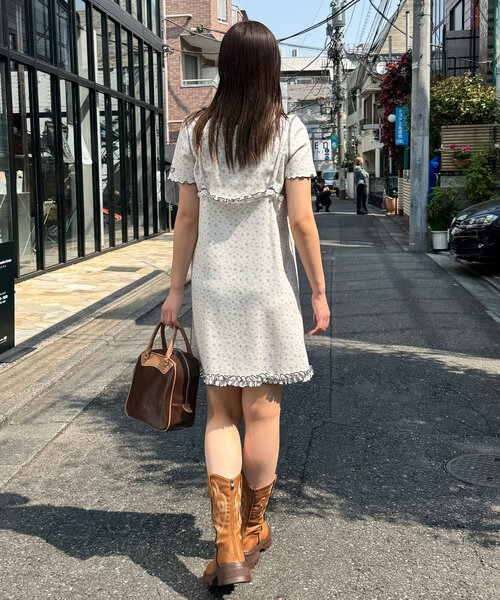 CIAOPANIC（チャオパニック）の「Tee付きフラワーワッフルチュニックキャミワンピース（ワンピース・レディース・ブルー/オフホワイト/ベージュ/グリーン/グリーン系その他/ブルー系その他/ホワイト系その他/ベージュ系その他/アイボリー/ネイビー・ONE SIZE）」の22枚目の写真