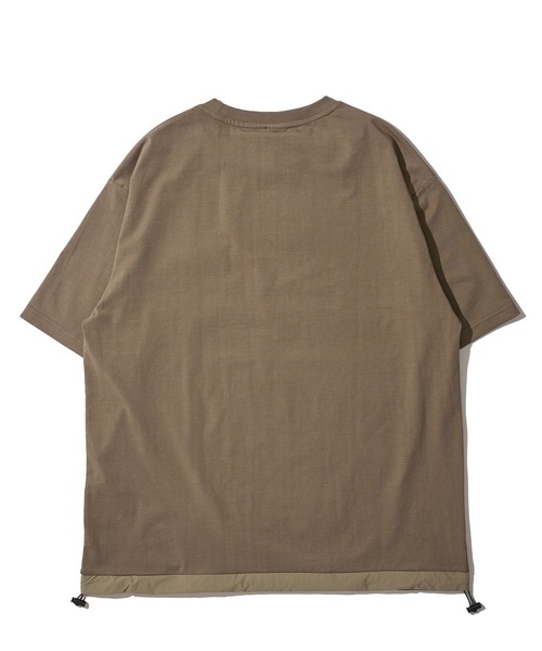 GERRY（ジェリー）の「【GERRY/ジェリー】ドライタッチ ナイロンポケット付き ショートスリーブTシャツ / ドローコードTシャツ（Tシャツ/カットソー・メンズ・ライトグレー/チャコールグレー/アイボリー/カーキ/ブラック・X-LARGE/LARGE/MEDIUM）」の9枚目の写真