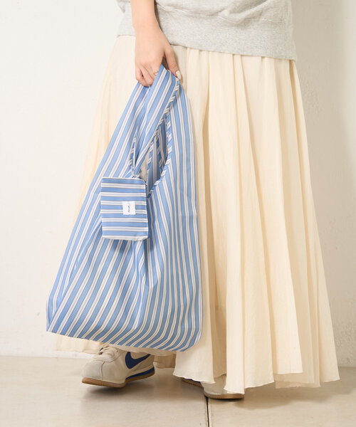 Actually（アクチュアリー）の「ストライプエコバッグ（トートバッグ・レディース・イエロー/ブルー・0）」の12枚目の写真