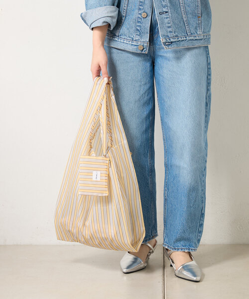Actually（アクチュアリー）の「ストライプエコバッグ（トートバッグ・レディース・イエロー/ブルー・0）」の18枚目の写真