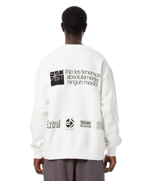 Sandinista（サンディニスタ）の「Vintage 01 Graphic Sweatshirt / アーカイブグラフィック入り裏毛トレーナー（スウェット・メンズ・ネイビー/ホワイト/ヘザーグレー/ブラック・X-LARGE/LARGE/MEDIUM）」の10枚目の写真