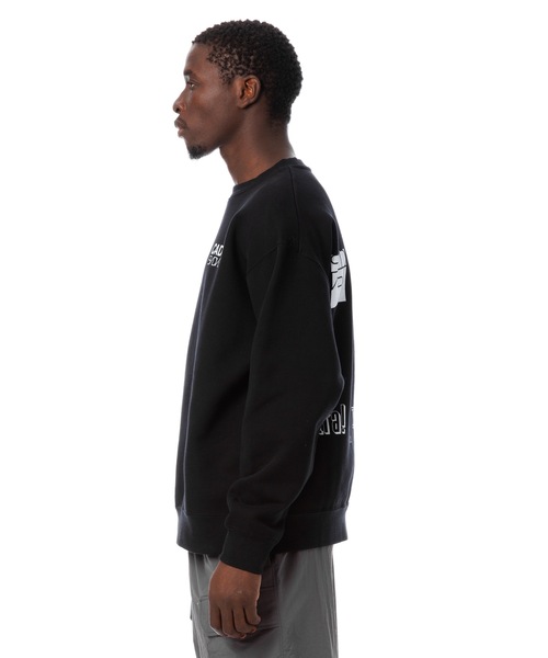 Sandinista（サンディニスタ）の「Vintage 01 Graphic Sweatshirt / アーカイブグラフィック入り裏毛トレーナー（スウェット・メンズ・ネイビー/ホワイト/ヘザーグレー/ブラック・X-LARGE/LARGE/MEDIUM）」の11枚目の写真