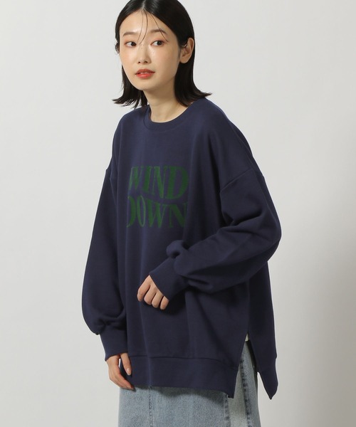 LAKOLE（ラコレ）の「フロッキーロゴスウェット / 291068（スウェット・レディース・ネイビー/オートミール/チャコール・MEDIUM/SMALL）」の3枚目の写真