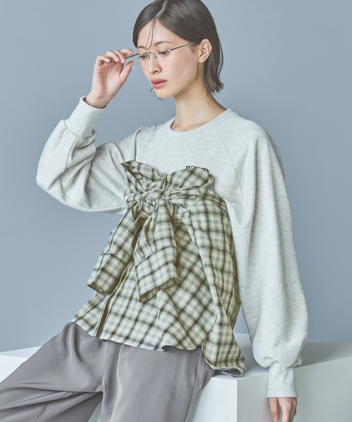 LAKOLE（ラコレ）の「フロッキーロゴスウェット / 291068（スウェット・レディース・ネイビー/オートミール/チャコール・MEDIUM/SMALL）」の9枚目の写真