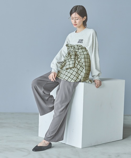 LAKOLE（ラコレ）の「フロッキーロゴスウェット / 291068（スウェット・レディース・ネイビー/オートミール/チャコール・MEDIUM/SMALL）」の6枚目の写真