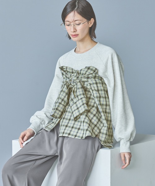 LAKOLE（ラコレ）の「フロッキーロゴスウェット / 291068（スウェット・レディース・ネイビー/オートミール/チャコール・MEDIUM/SMALL）」の8枚目の写真