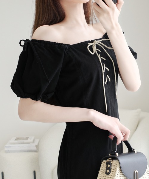 ○未使用品○drosofilaドロソフィラ レースコットンワンピース 36 セール】【mily bilet】一枚でトレンドスタイル完成！綿100