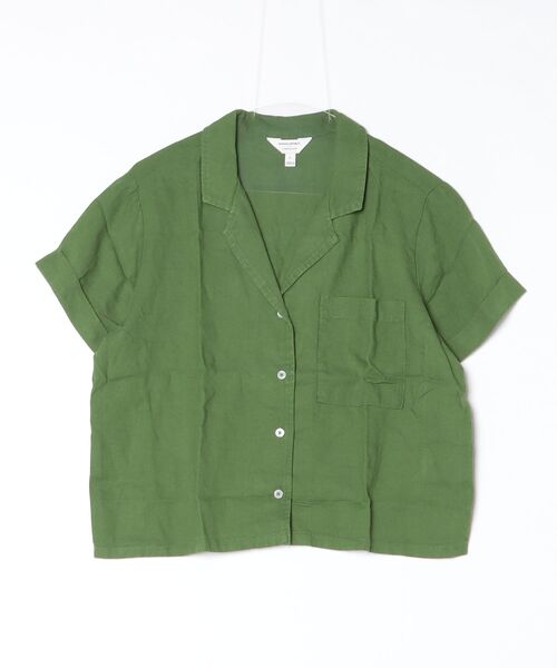 BANANA REPUBLIC FACTORY STORE（バナナリパブリック ファクトリーストア）の「BANANA REPUBLIC FACTORY STORE　　リネンブレンド半袖シャツ（シャツ/ブラウス・レディース・ホワイト/ベージュ/オレンジ/イエロー/グリーン/ホワイト系その他/ベージュ系その他/グリーン系その他/ホワイト系その他2・M/S/XS/L）」の16枚目の写真