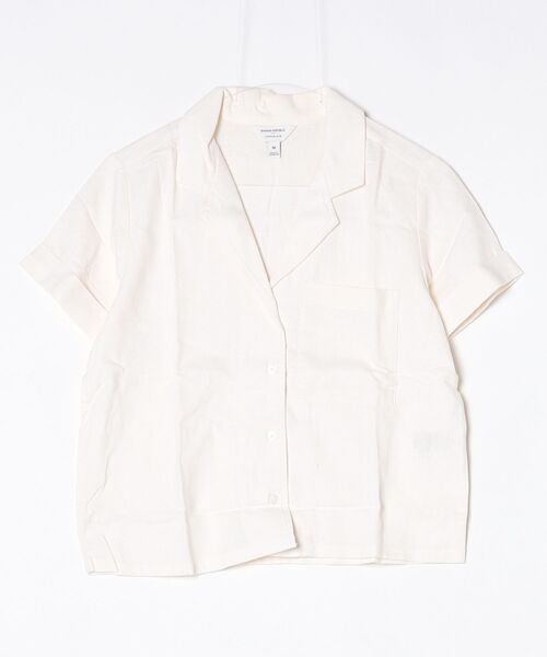 BANANA REPUBLIC FACTORY STORE（バナナリパブリック ファクトリーストア）の「BANANA REPUBLIC FACTORY STORE　　リネンブレンド半袖シャツ（シャツ/ブラウス・レディース・ホワイト/ベージュ/オレンジ/イエロー/グリーン/ホワイト系その他/ベージュ系その他/グリーン系その他/ホワイト系その他2・M/S/XS/L）」の14枚目の写真