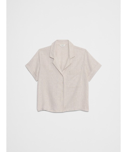 BANANA REPUBLIC FACTORY STORE（バナナリパブリック ファクトリーストア）の「BANANA REPUBLIC FACTORY STORE　　リネンブレンド半袖シャツ（シャツ/ブラウス・レディース・ホワイト/ベージュ/オレンジ/イエロー/グリーン/ホワイト系その他/ベージュ系その他/グリーン系その他/ホワイト系その他2・M/S/XS/L）」の13枚目の写真