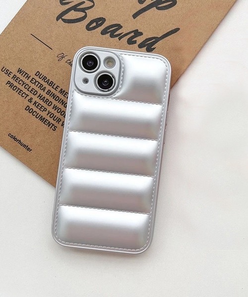 iPhone15 ケース ダウンジャケット もこもこ スマホカバー ピンク iPhone15ケース ダウンジャケット シルバー もこもこ 光沢 iPhone