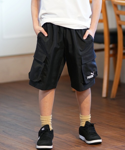 セール】PUMA/プーマ ESS NO.1 ﾛｺﾞ ｳｰﾌﾞﾝ ｶｰｺﾞ キッズ ショーツ
