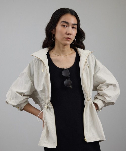 【未使用★サロンアダムエロペ】2WAYリップストップフードブルゾン SALON adam et rope'｜【WEB限定】2WAYリップストップフード