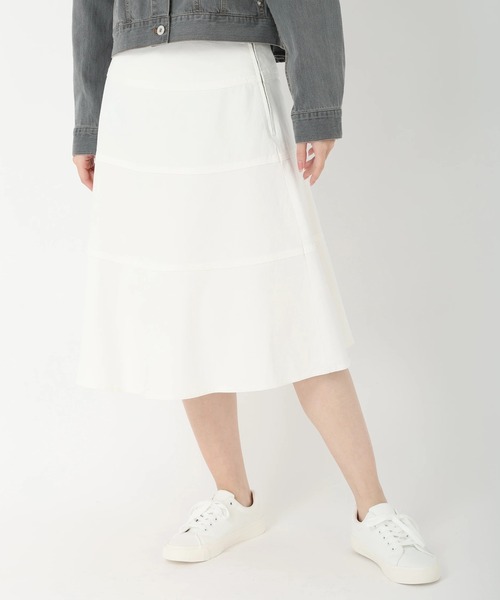 DECEMBERMAY ホワイトスカート S 新品未使用 STRAWBERRY-FIELDS（ストロベリーフィールズ）の「ティアードデニム