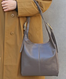 【WEB限定】【BEAURE/ヴュレ】カウレザー トライアングル トートバッグ