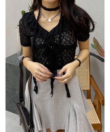 EVRIS | チョーカーレーストップス(Tシャツ/カットソー)