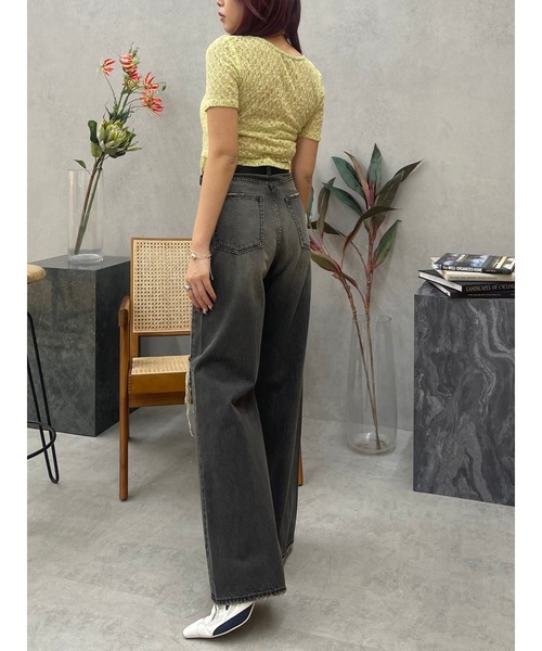 EVRIS（エヴリス）の「チョーカーレーストップス（Tシャツ/カットソー・レディース・イエロー/ブラック/ホワイト/ブルー・FREE）」の19枚目の写真